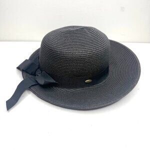 Saint Martin Quality Headwear Adjustable Paper Straw Bow Hat Womens One Size